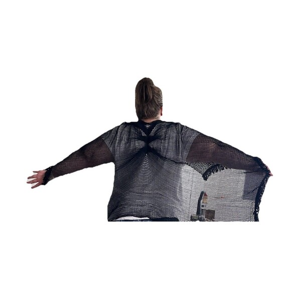 Lulus Clothing Co Crochet Fairy Goth Witchy Shawl Wrap - Picture 2 of 11